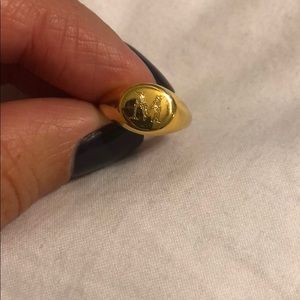 Gold Plated Pinky ‘M’ ring